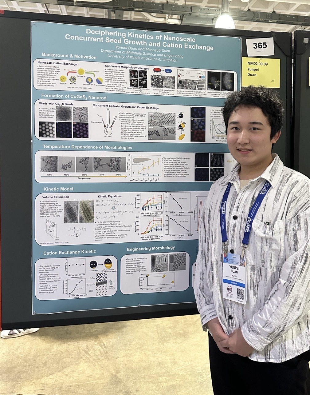 Department of Materials Science and Engineering 3+2 student Yunpei Duan pictured with a project