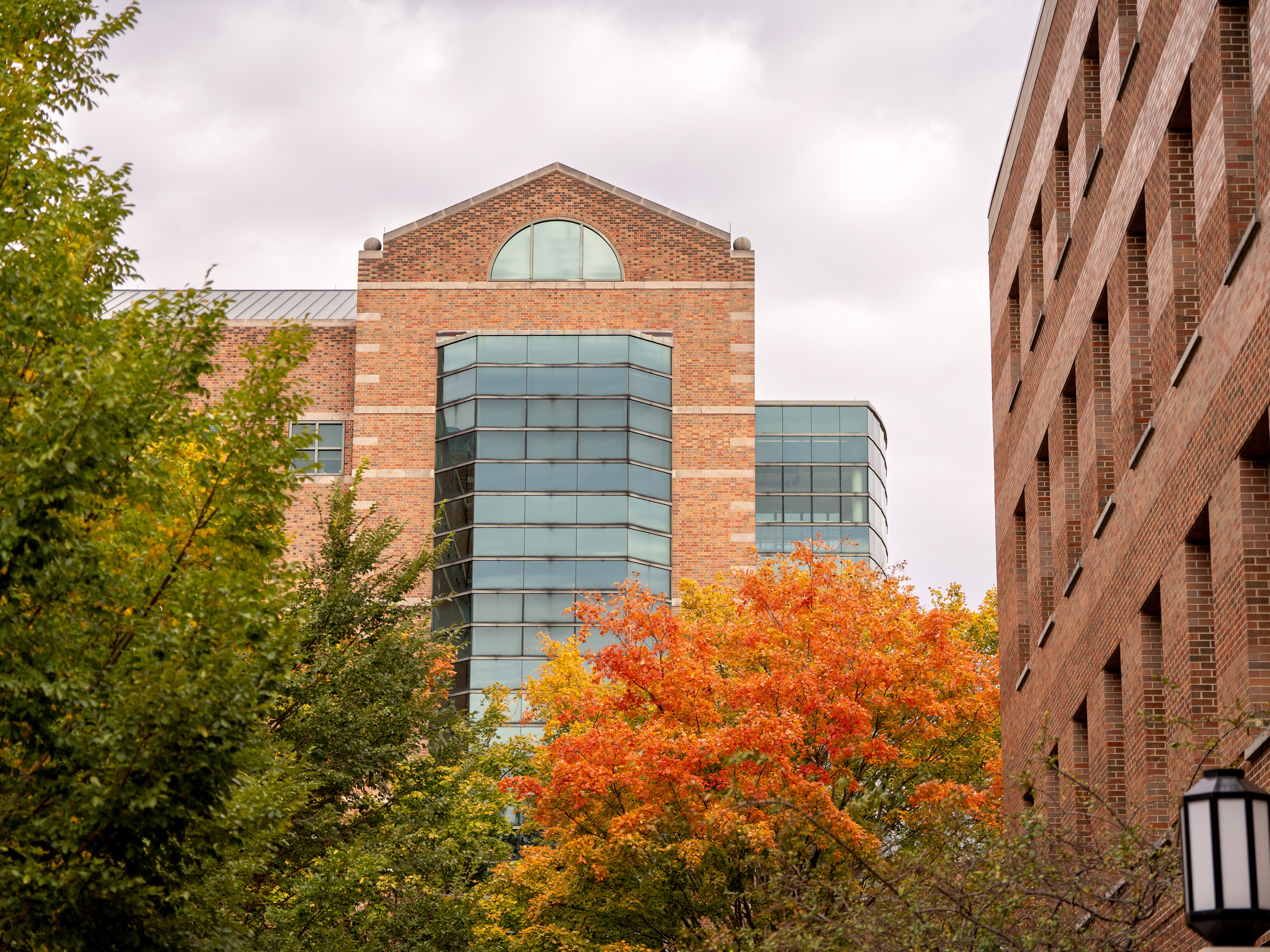 Woman with safety goggles working with scientific equipment