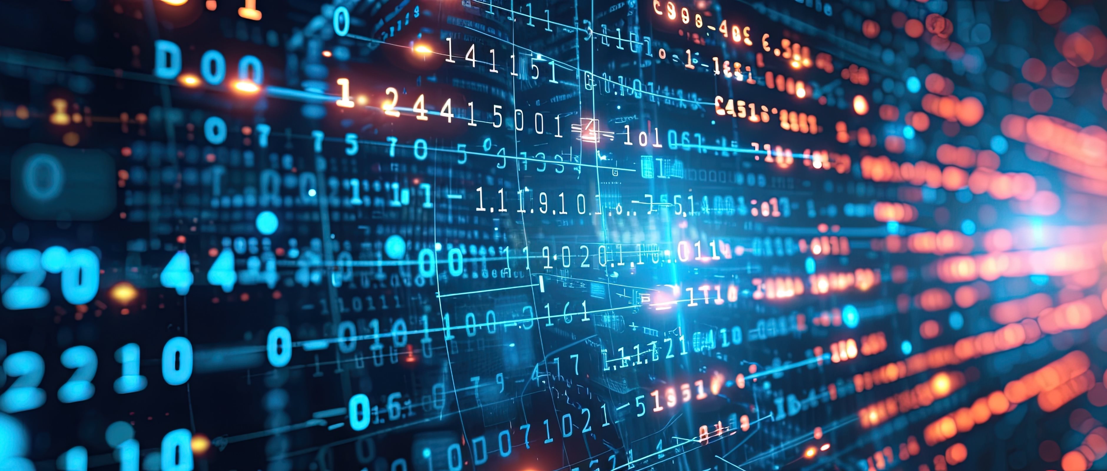 Computations scrolling across a screen  - generic image
