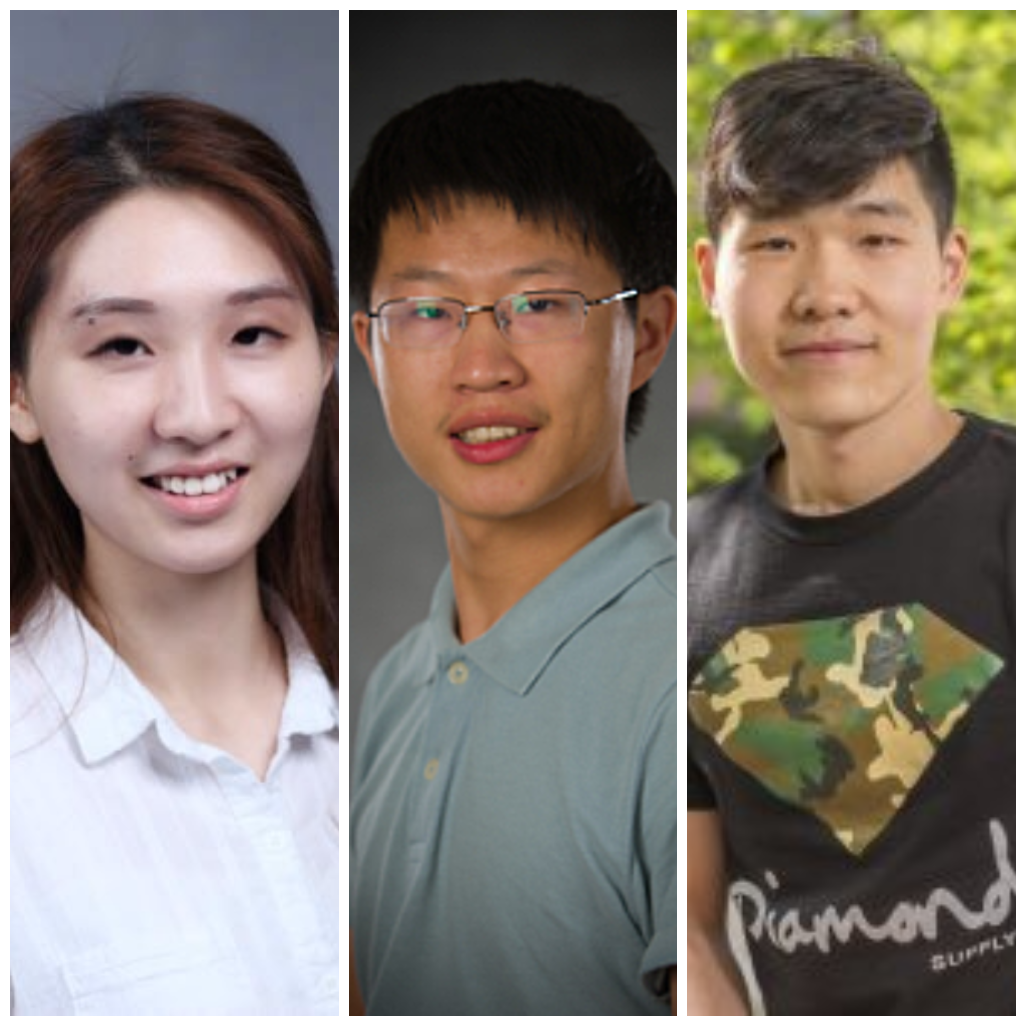 Co-authors, from left, include Caroline Li, Songsong Li and Hao Yu.