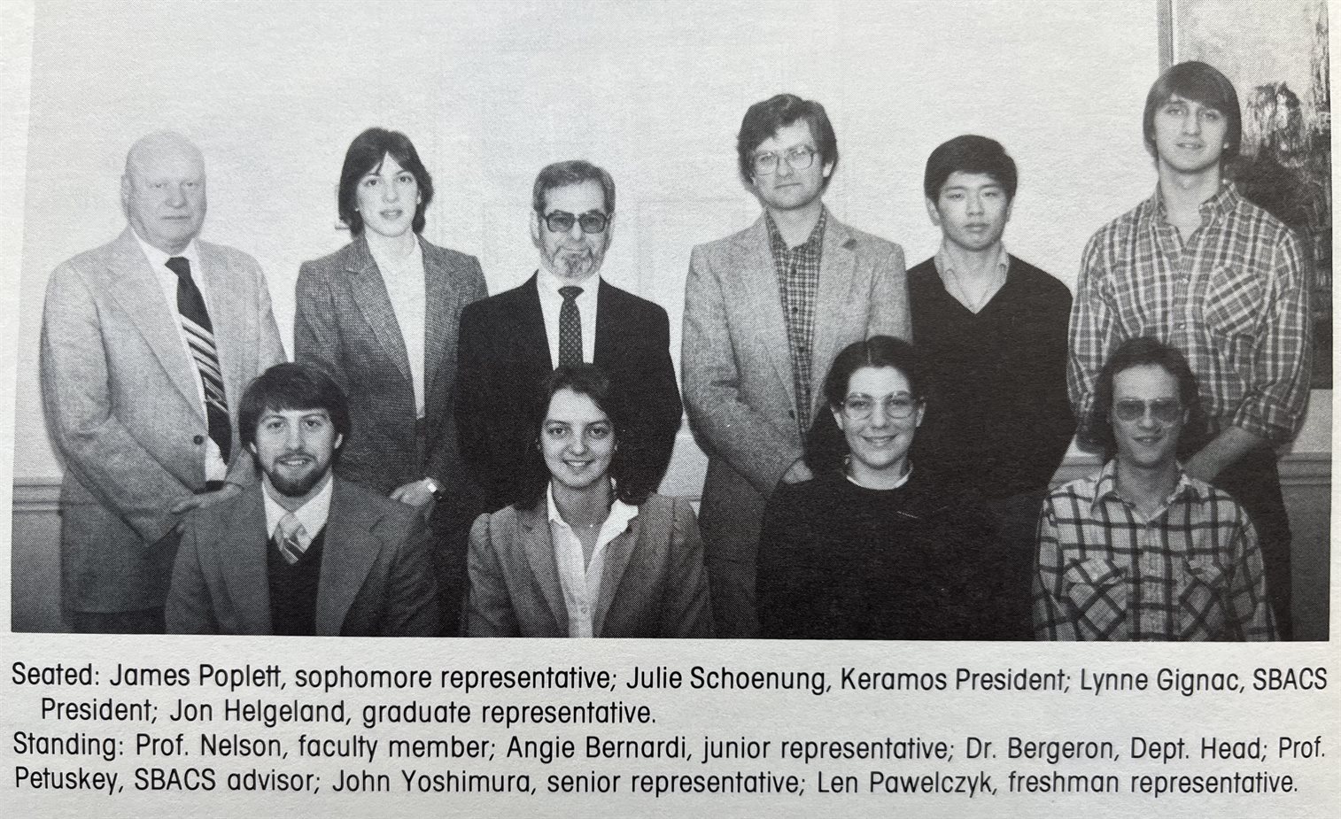 Julie Schoenung, first row, second from left, is all smiles pictured in her 1982-83 Illini Ceramist yearbook.