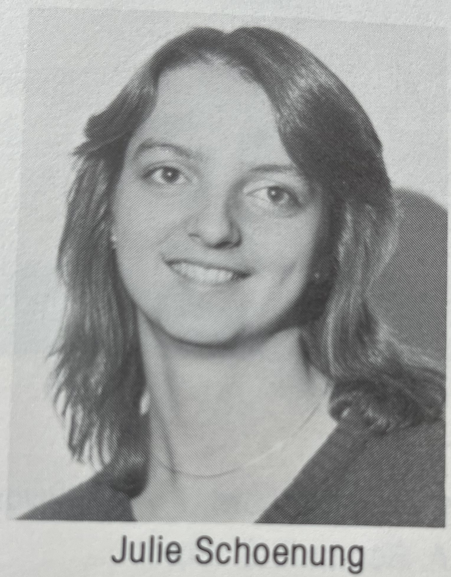 Julie Schoenung's 1982-83 Illini Ceramist yearbook photo.