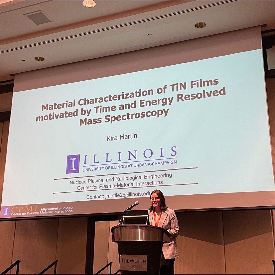 Kira Martin gives a presentation at the Material Advantage Speaking Competition during Material Science &amp; Technology Meeting and Exhibition.