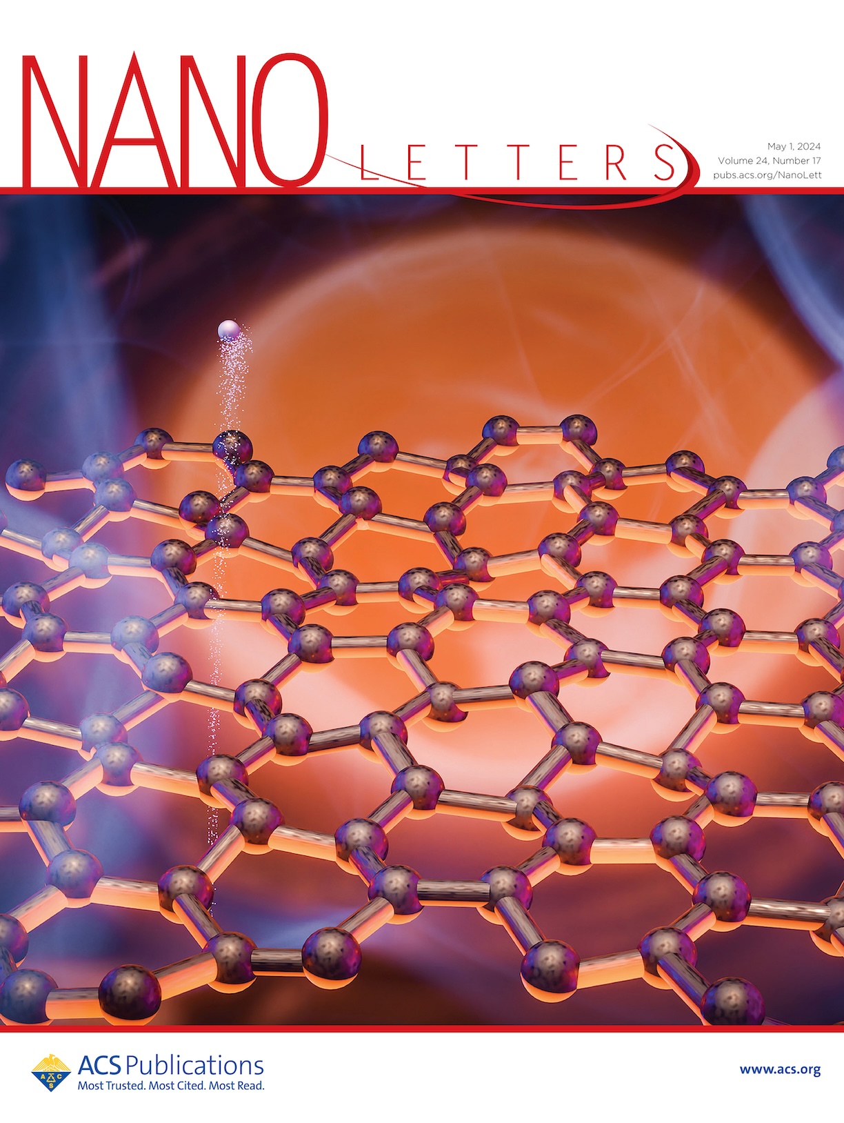 Associate Professor Andre Schleife's work was featured on the cover of Nano Letters. Image depicts a proton irradiating a 2D layer of hot graphene.