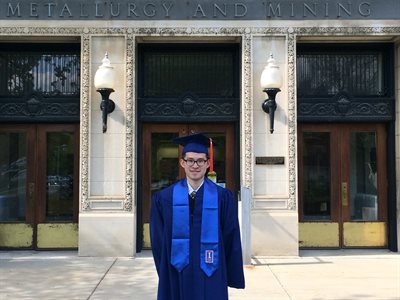 Yuecheng Zhou is pictured in May 2014 after achieving his Bachelor of Science&amp;nbsp;diploma in materials science at the University of Illinois Urbana-Champaign.&amp;nbsp;